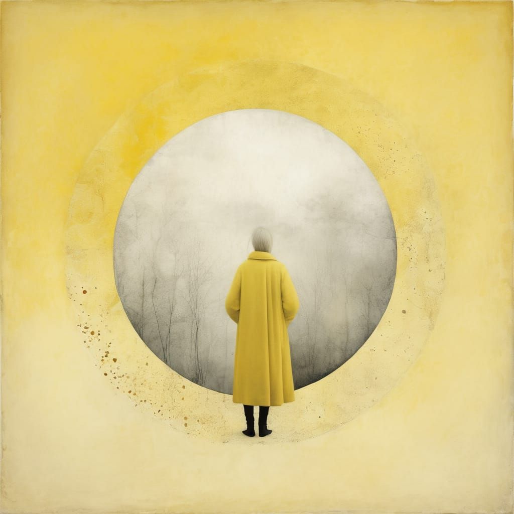 Minimalist Yellow Circle Art