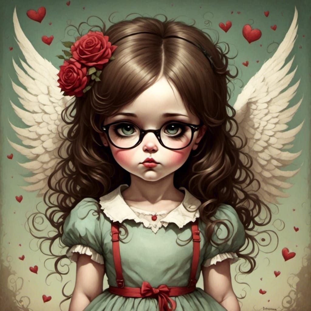 Surreal Angel in Mark Ryden Style