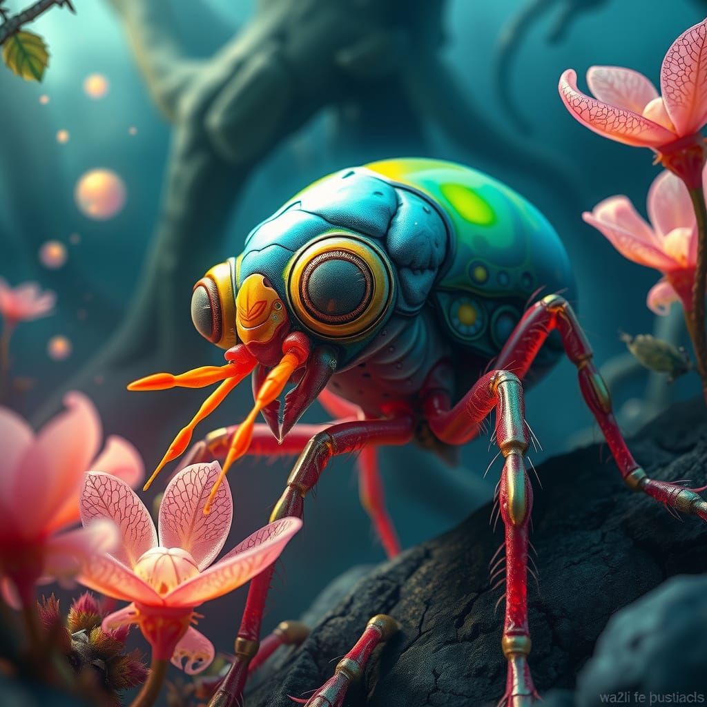 Alien Creatures in Lush, Humid Exoplanet Ecosystems