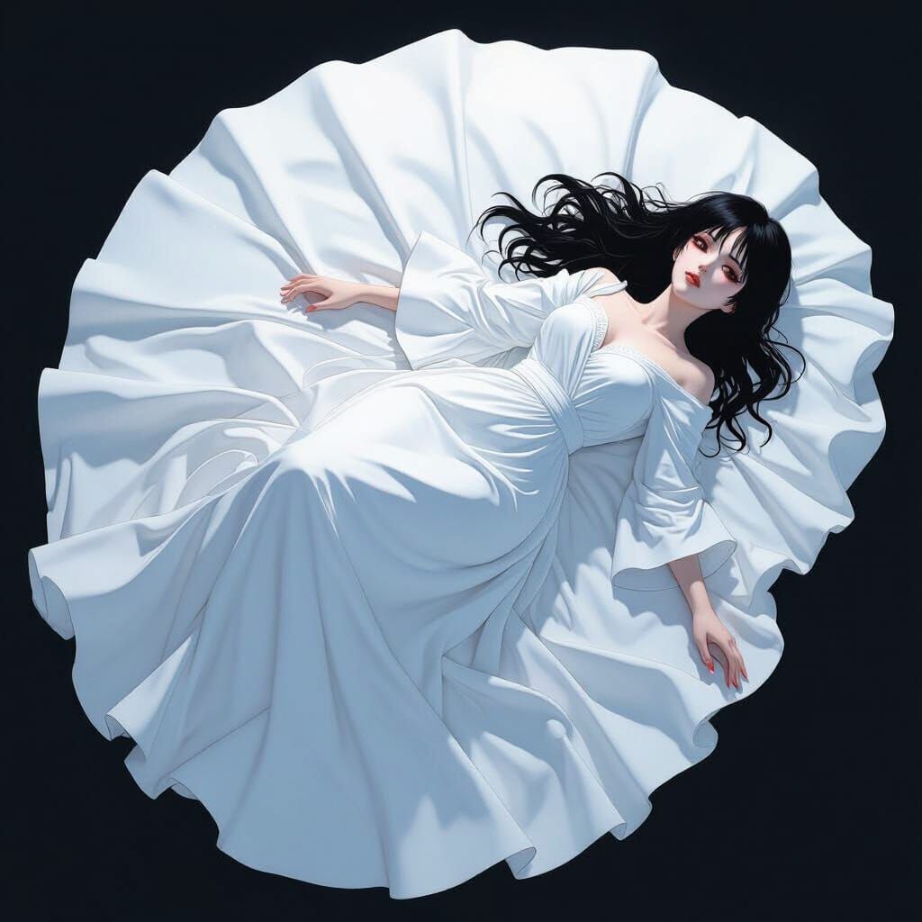 Surreal Silhouette: A Haunting Vision in Darkness