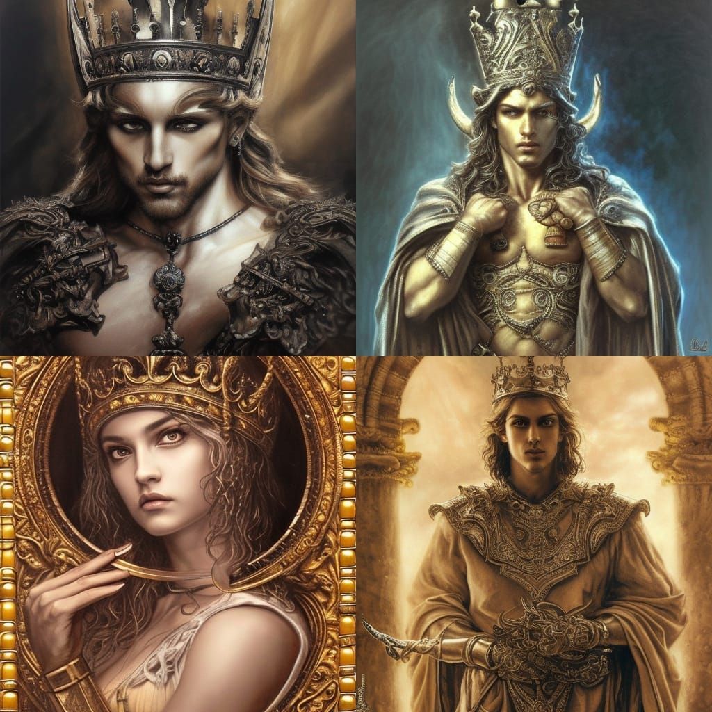 Intricate Portrait of a King Chess Piece