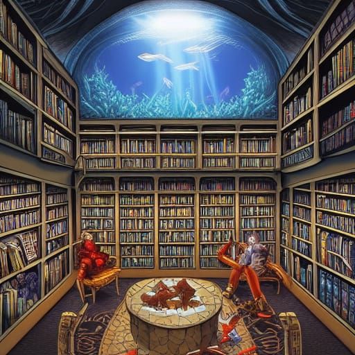 Majestic Library Aquarium: Comic Book Art