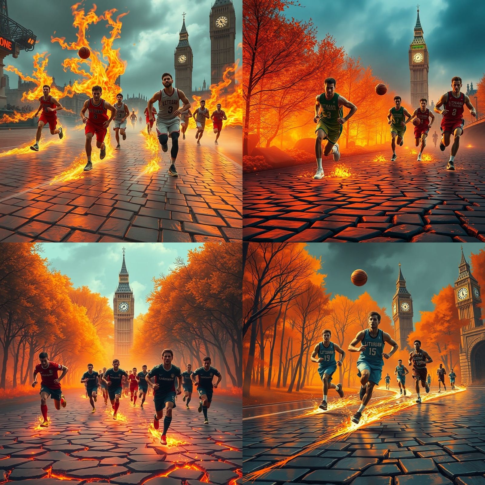 Basketball Phantom Stampede in Blazing Amber Forest