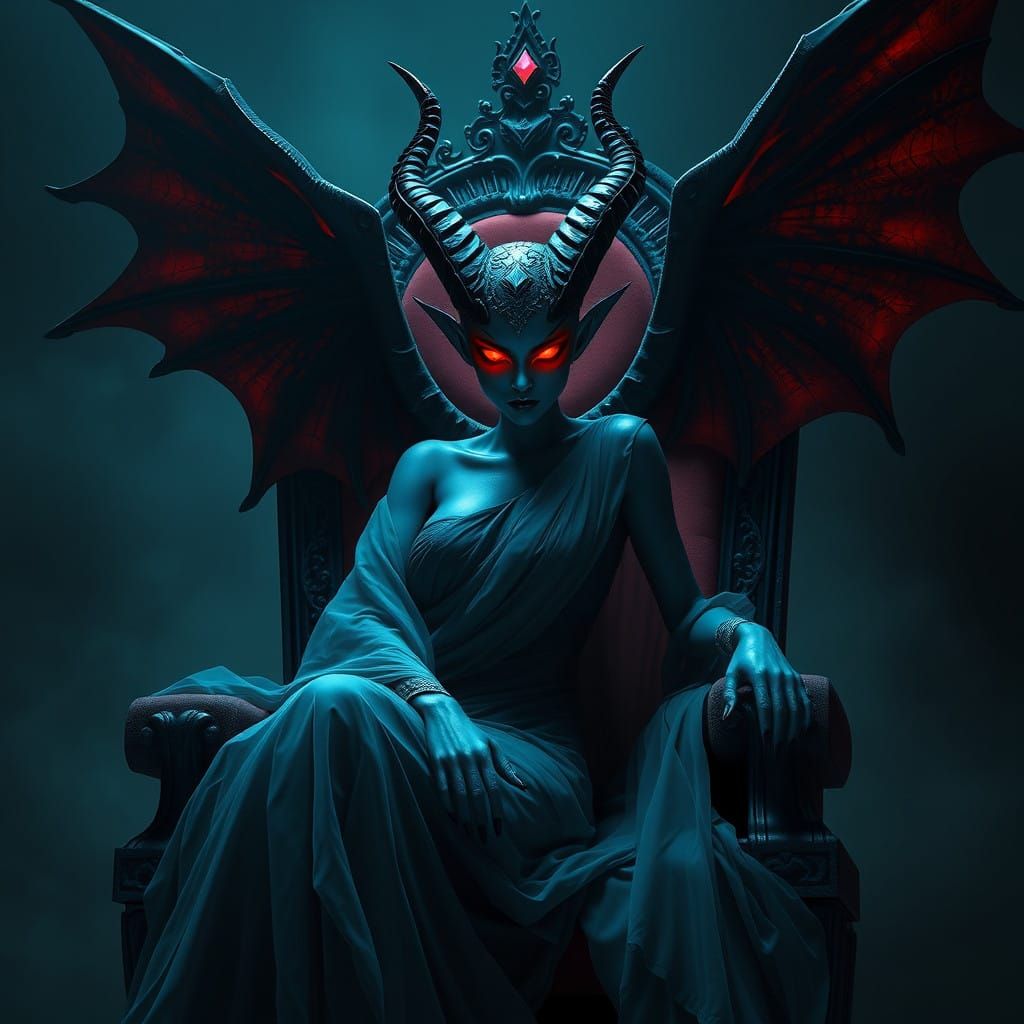 Sensual Demoness Reigns Supreme in Mystical Realm