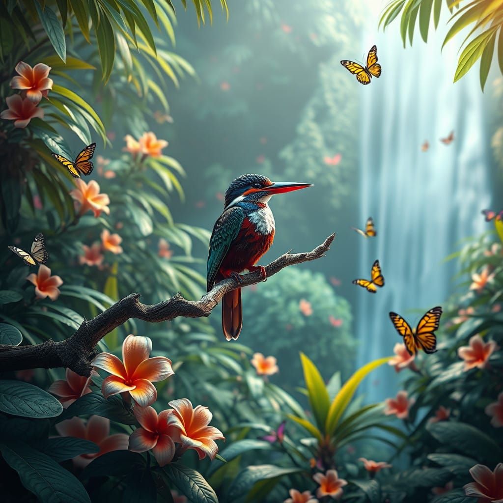 Tropical Rainforest in Unreal Engine-Inspired 3D