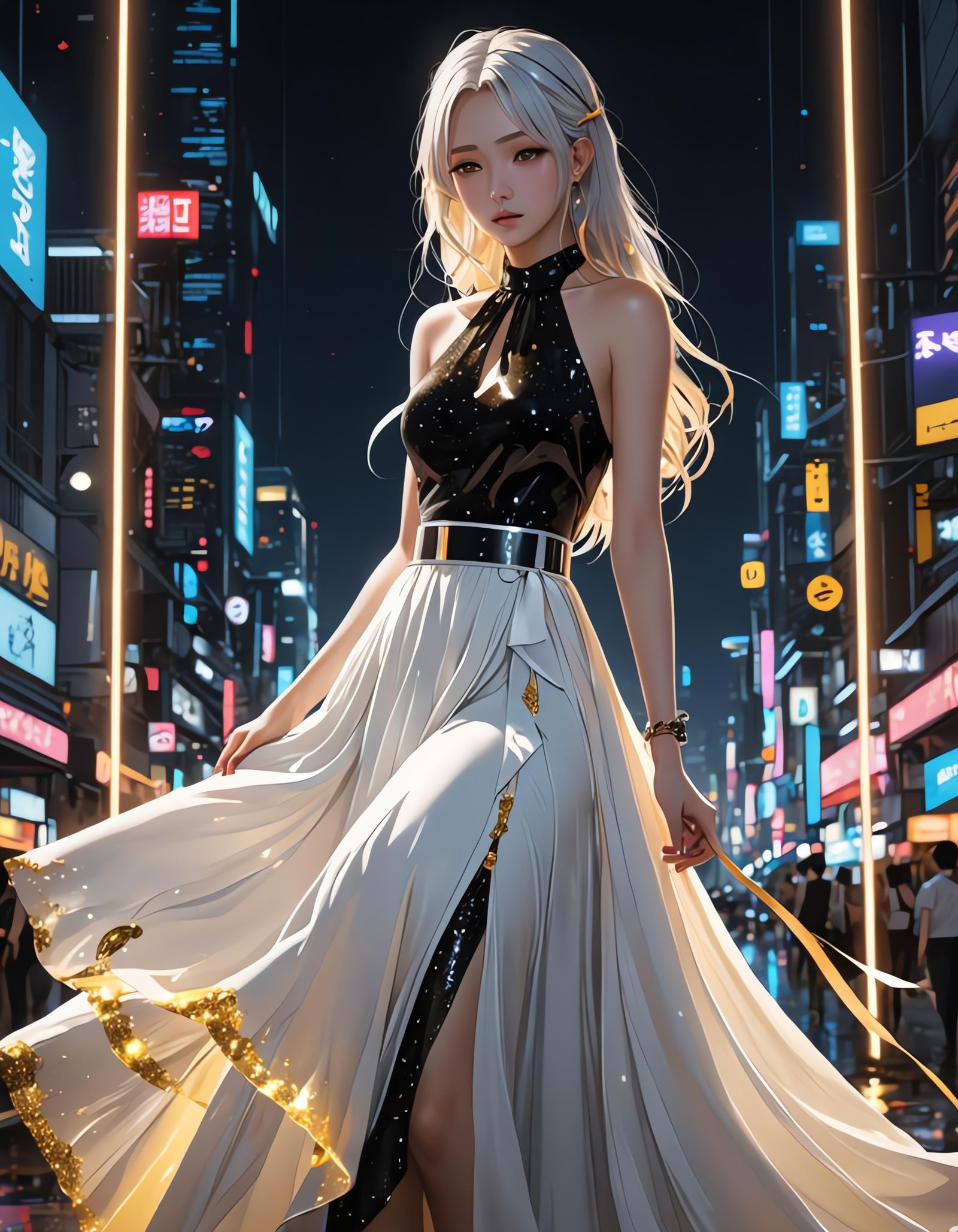 Honey Dress with Glitter Top in 3D Anime Art