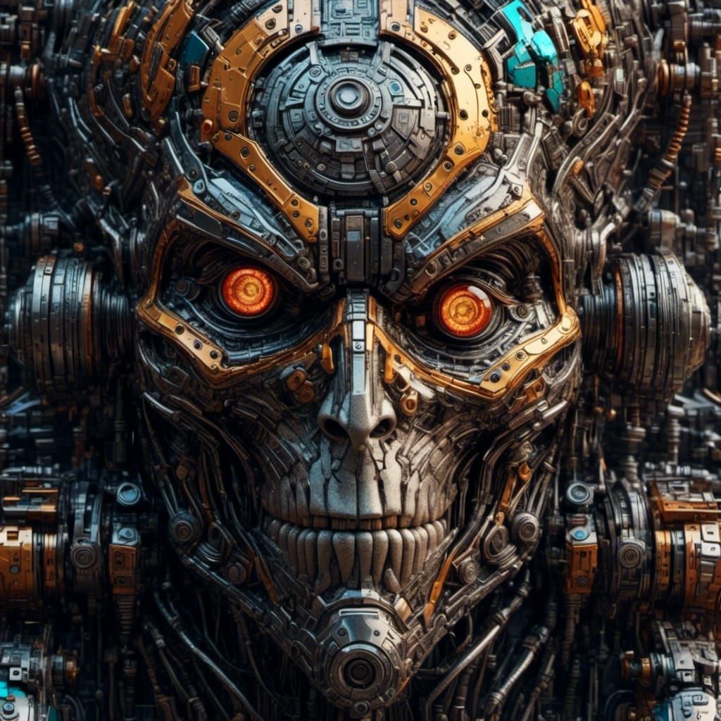 Futuristic Machinery Close-Up in Hyperrealism 3D