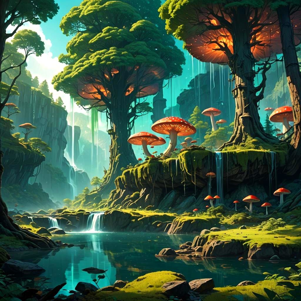 Fantastical Earth Matte Painting in Deep Color