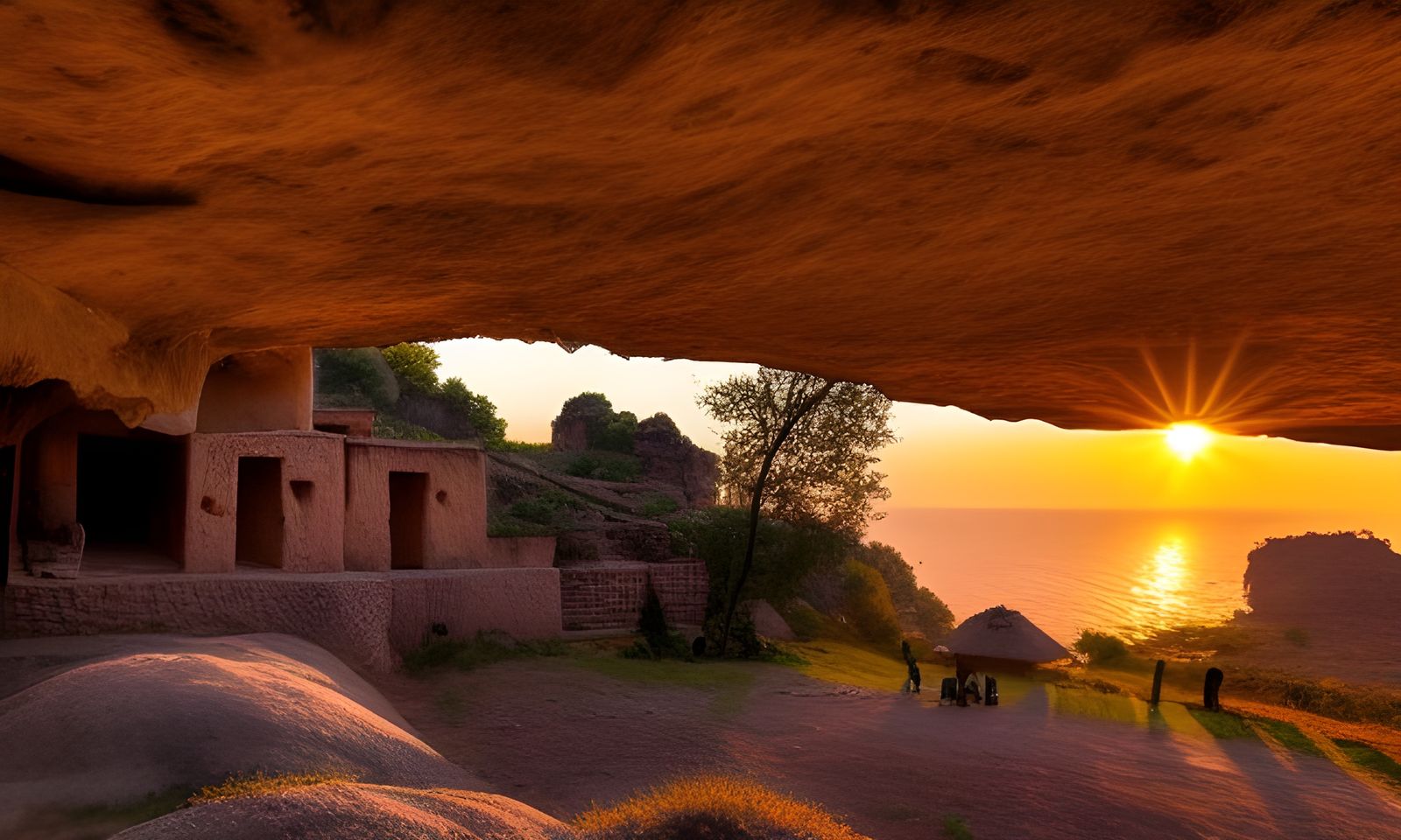 Uçhisar Cave Dwellings at Sunrise