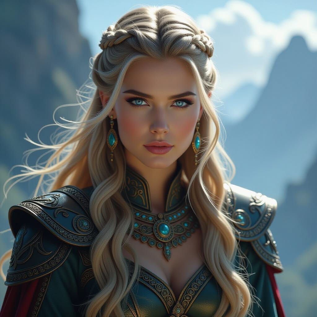 Viking Goddess in a Mystical Realm