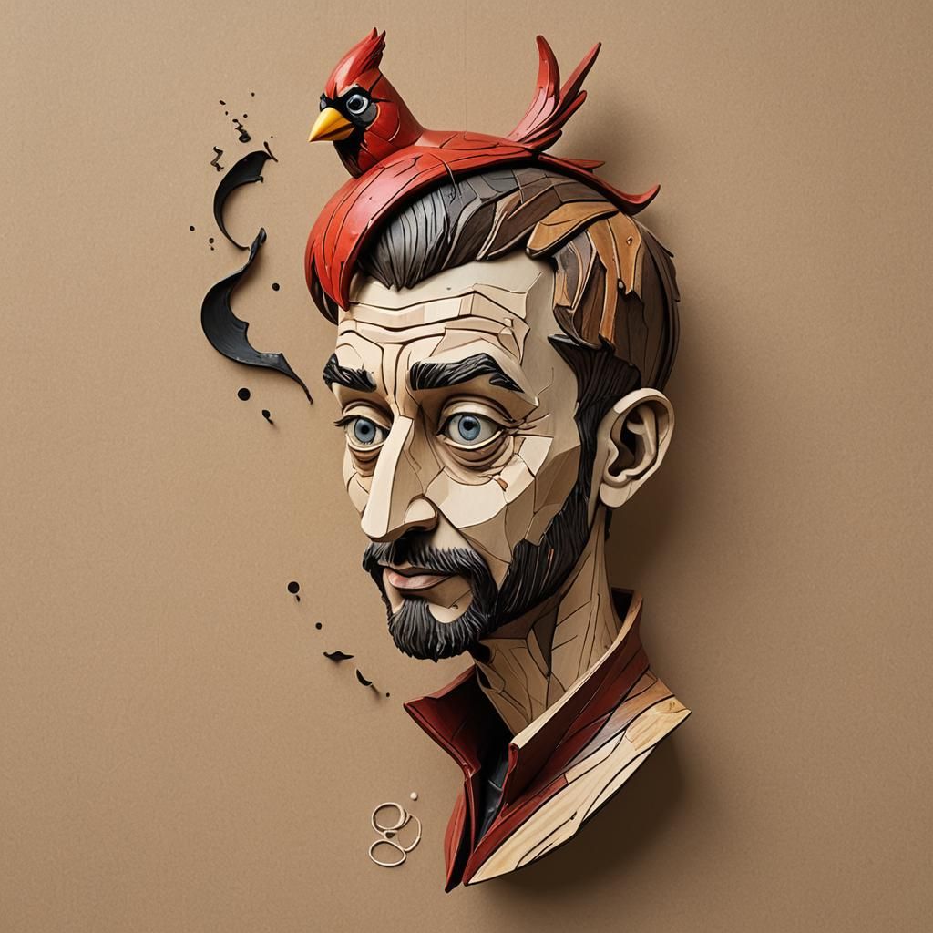 Surreal Bookish Universe: A Hyperrealistic Sculpture