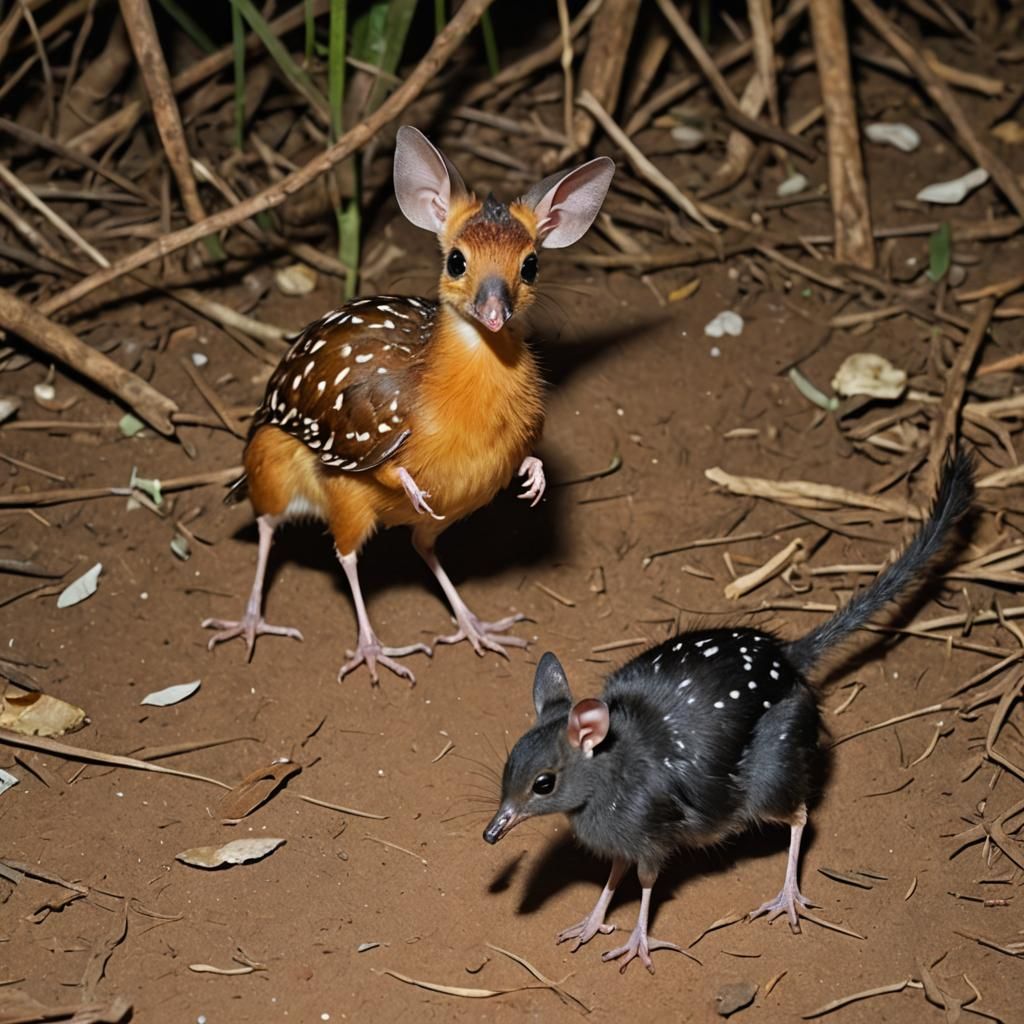 Hybrid Creature: Mouse Deer, Shrew, and Chicken