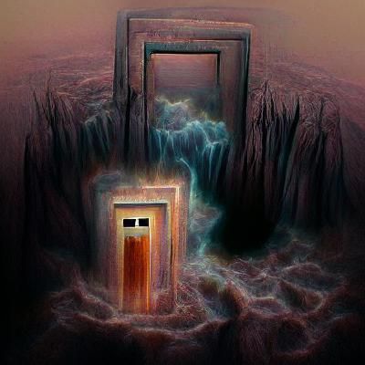Simple AI-Generated Image of a Door