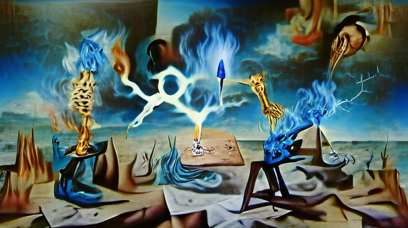 Surreal Wizard Battle in the Fourth Dimension