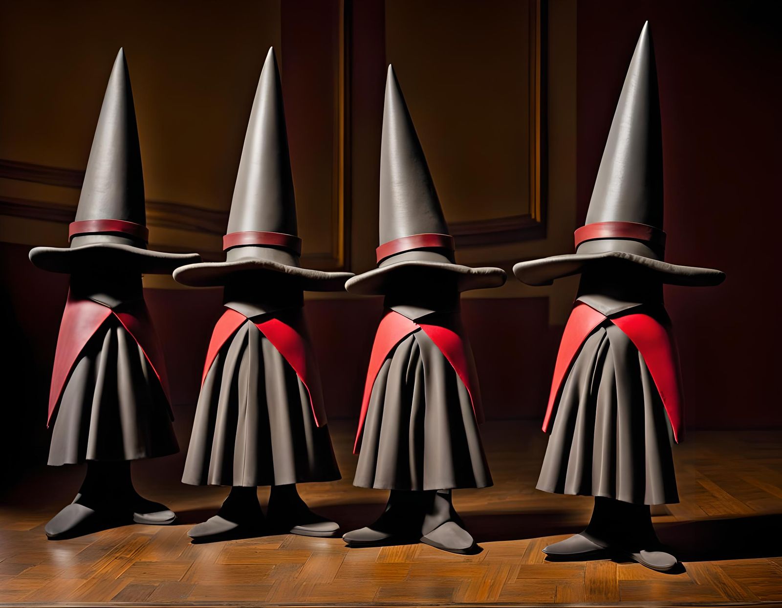 Tiny Grumpy Creatures in Pointy Hats