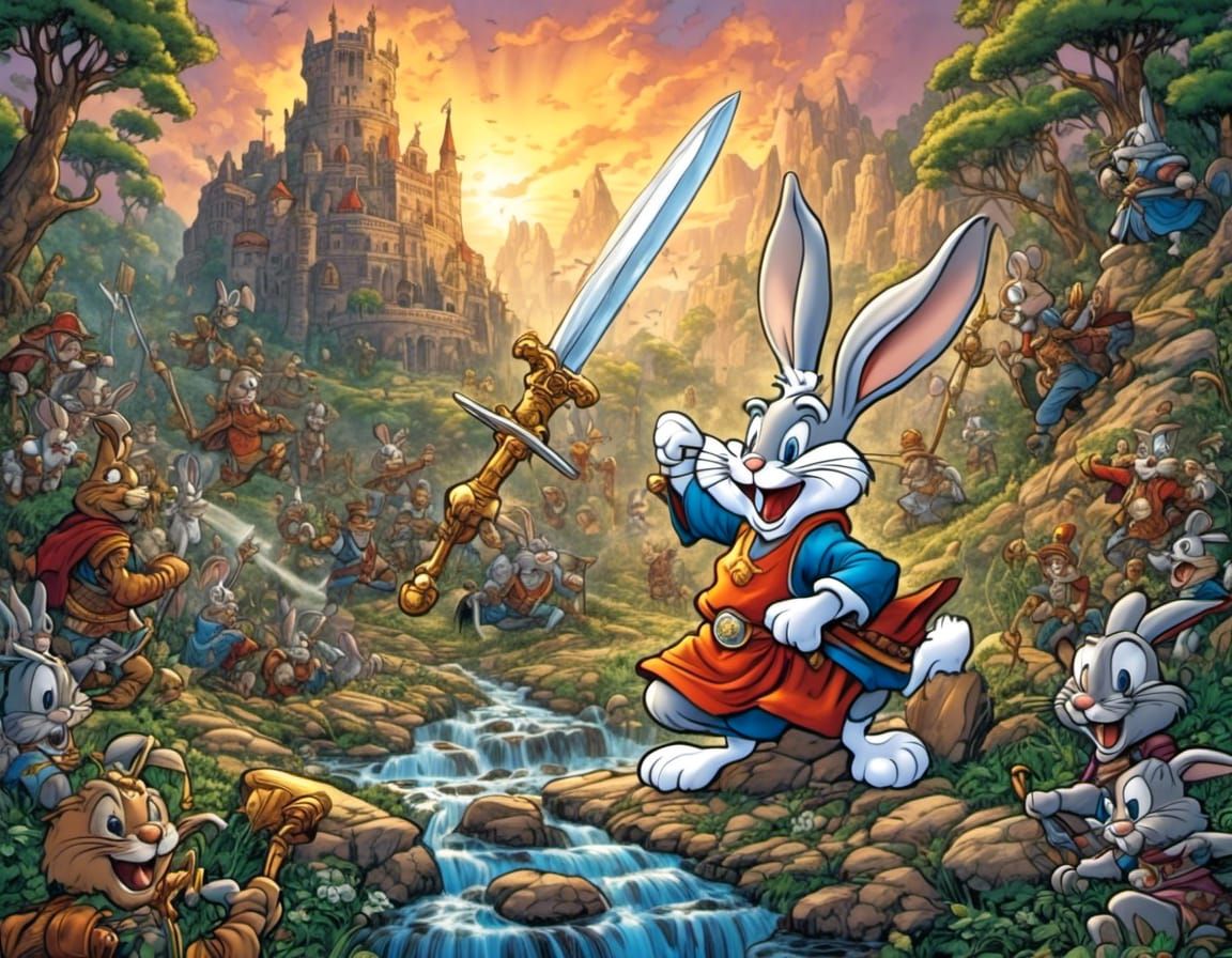 Bugs Bunny as King Arthur, Art Deco Comic