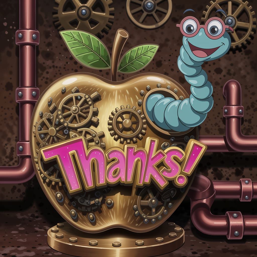 A 3D apple crafted from antique brushed brass, encrusted wit...