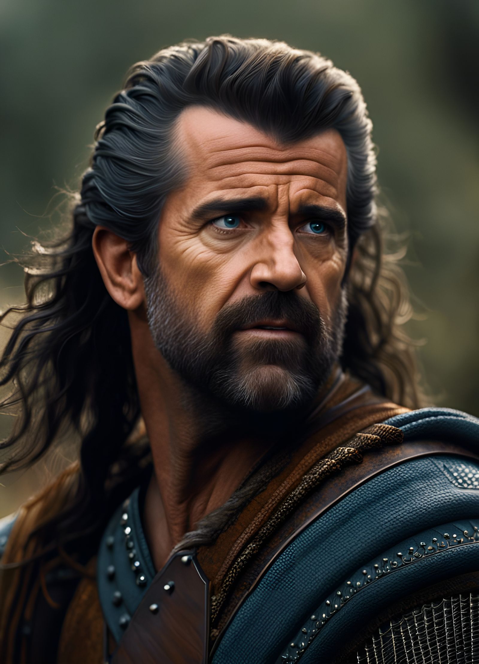 Mel Gibson as William Wallace Portrait