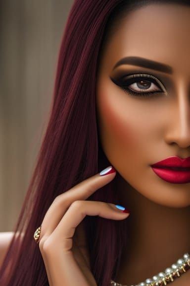 Sensuous Carmen Sandiego Portrait in Red Trench Coat