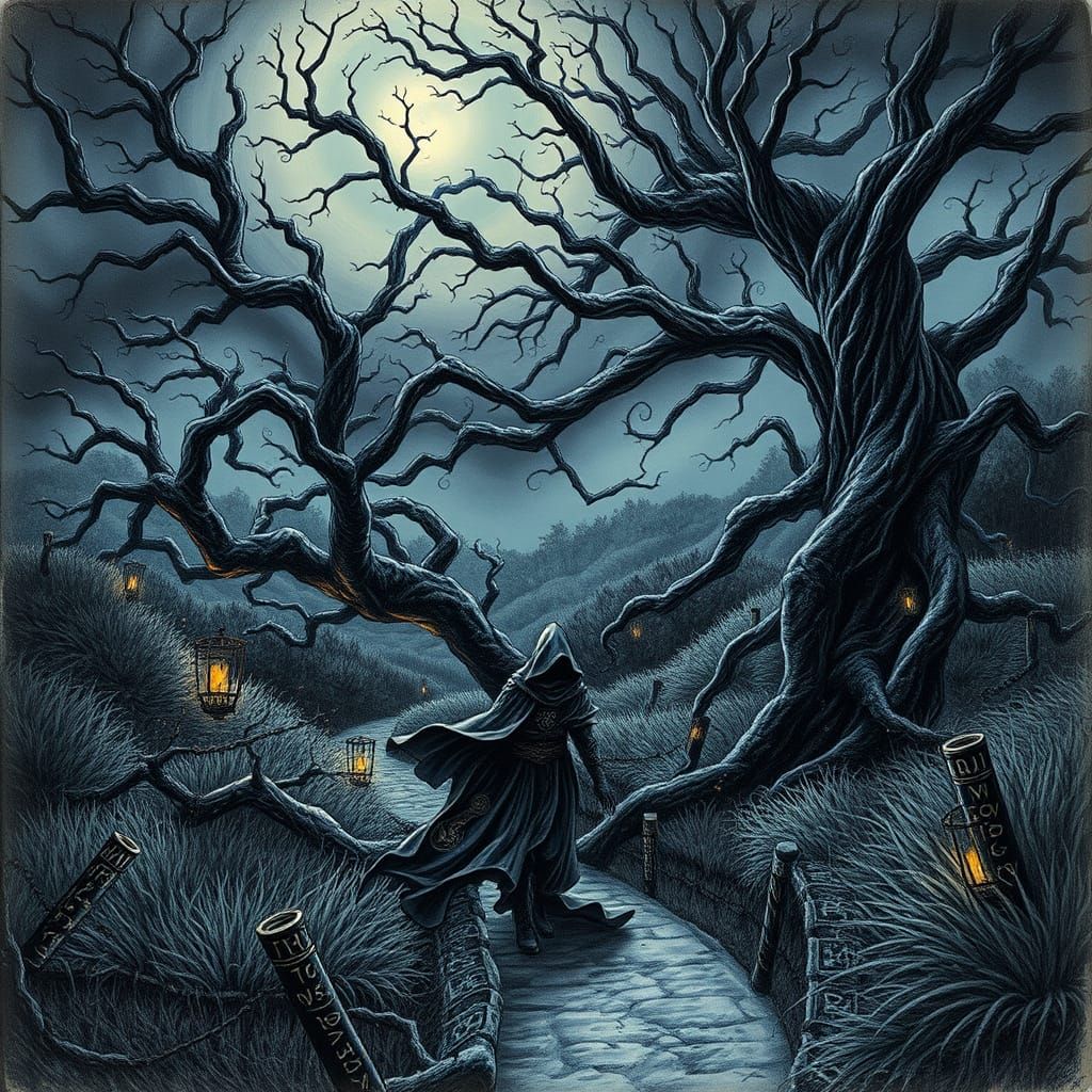 Thief in Shadowy Arcane Maze