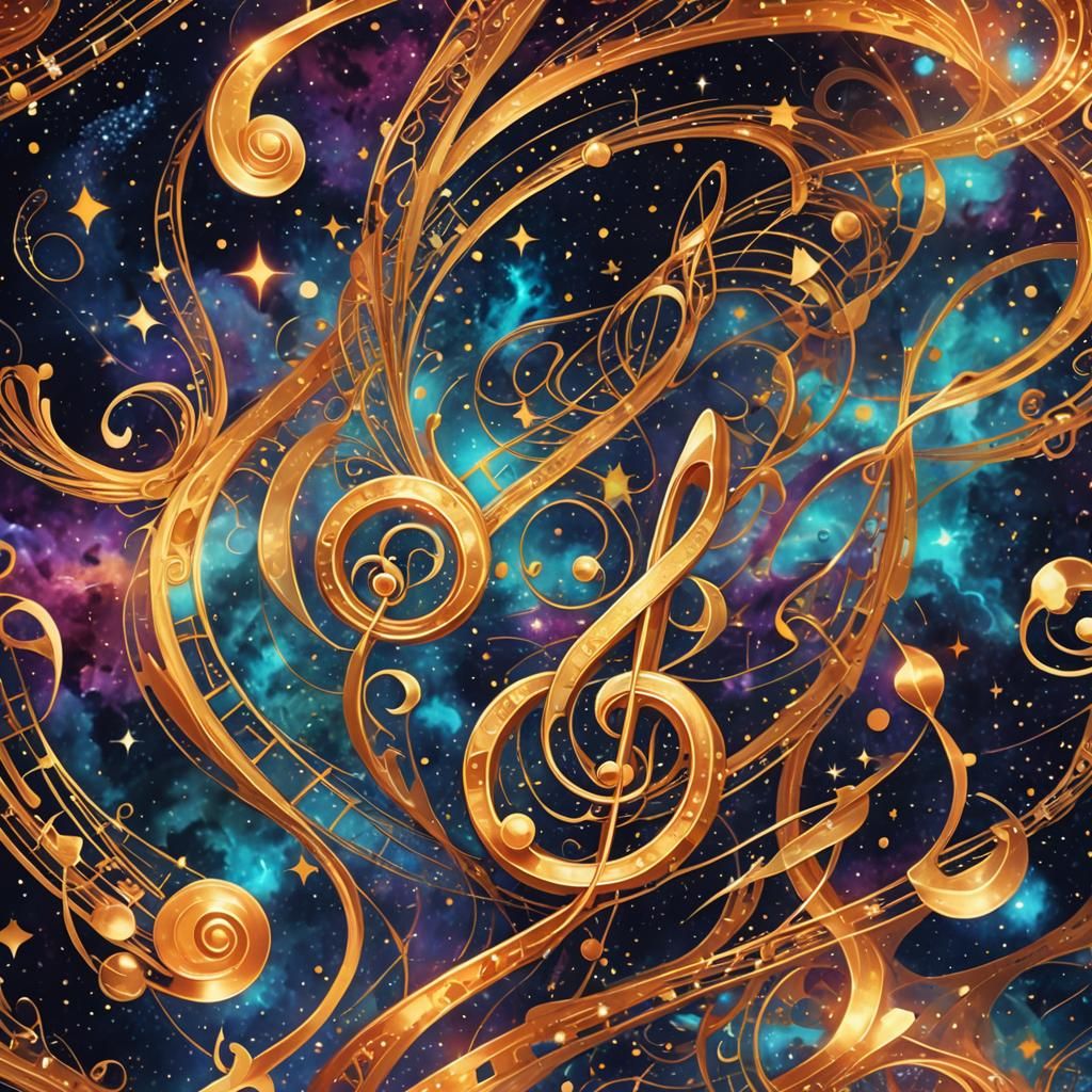 Vibrant Astral Cosmic Illustration in Mixed Media