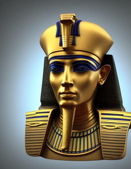 Thutmose III Digital Portrait, Trending Artstation Quality