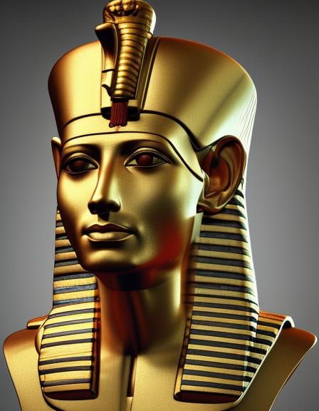 Thutmose III Portrait in Digital Art Style