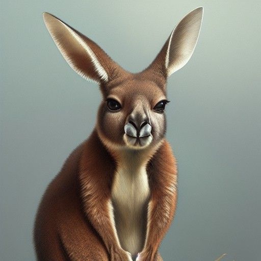 Kangaroo in Sunglasses: Photorealistic Animal Portrait