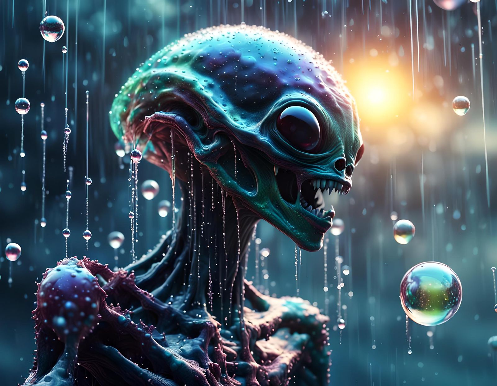 Alien, and this isn't just rain... !