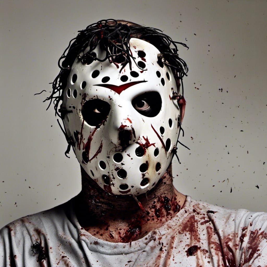 Jason Voorhees Eviscerated: Macrophotograph Portrait