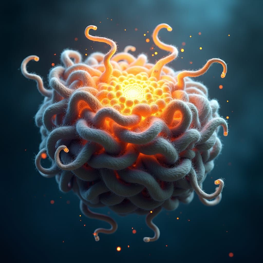 Ethereal Wool Radiating Golden Light in Fantasy Art