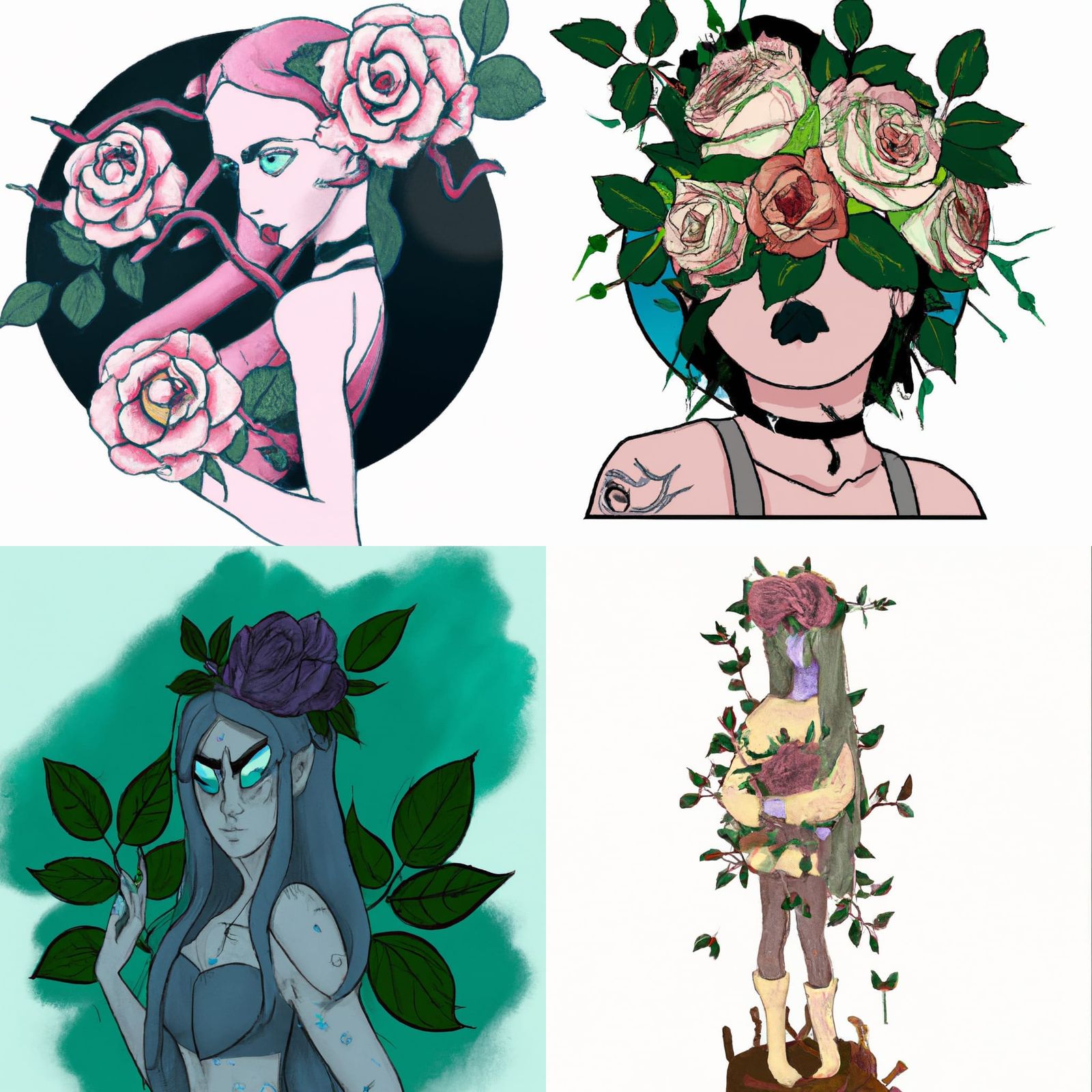 Beautiful Rose Alune Plant Woman Monster Girl