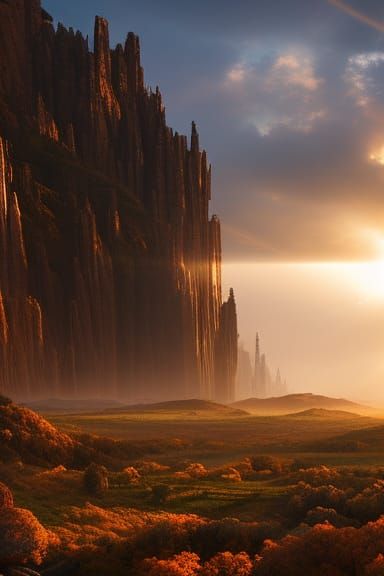 Robot Shrugging in Golden Hour Light