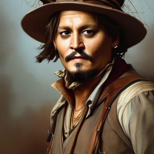 Johnny Depp as Johnny Appleseed Portrait