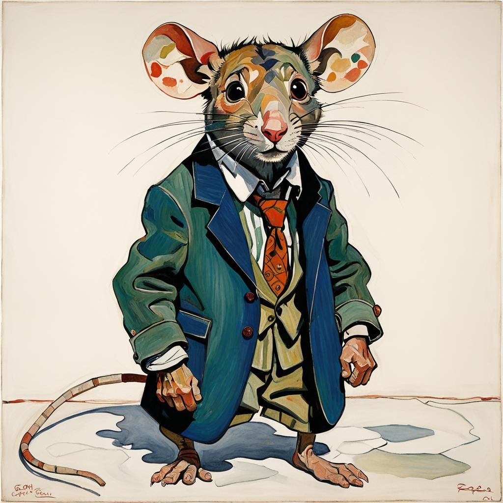 Mouse Agent in Indian Painting Style