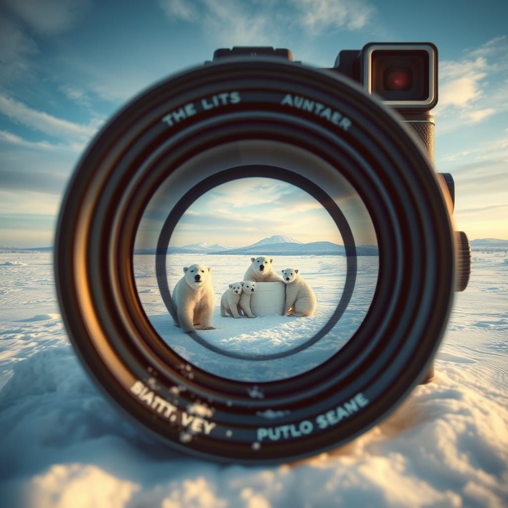 Winter Wonderland Flowing From a Camera Lens
