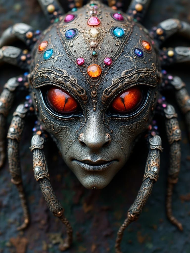 Bizarre Steamdeco Mask with Spider