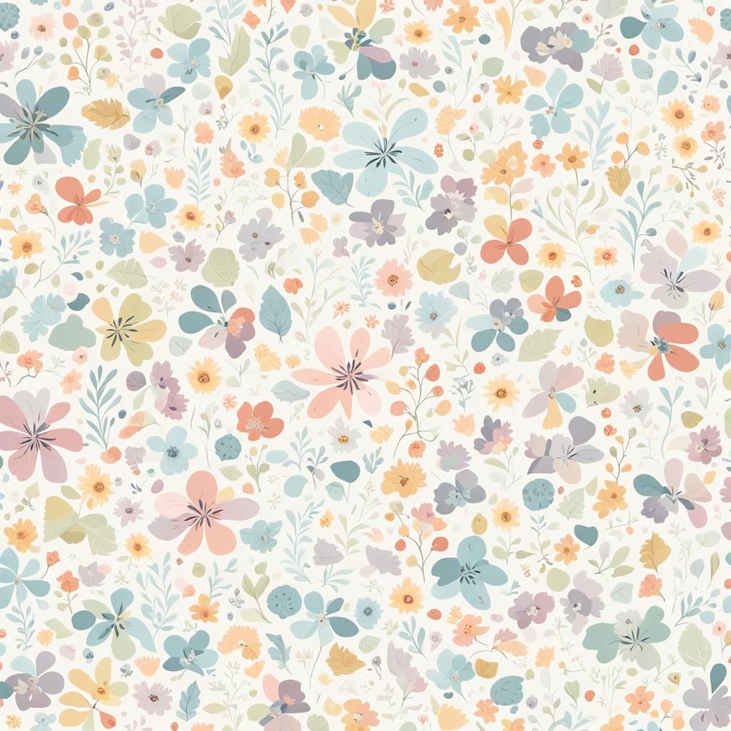 Pastel Floral Pattern: Seamless Design