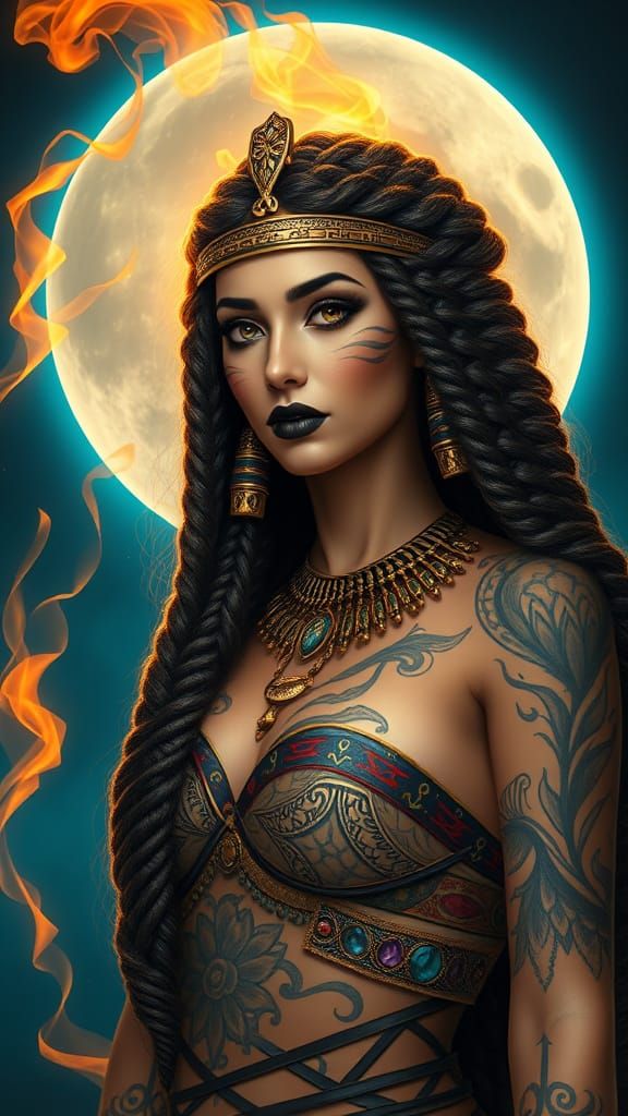 Egyptian knots hair Goddess