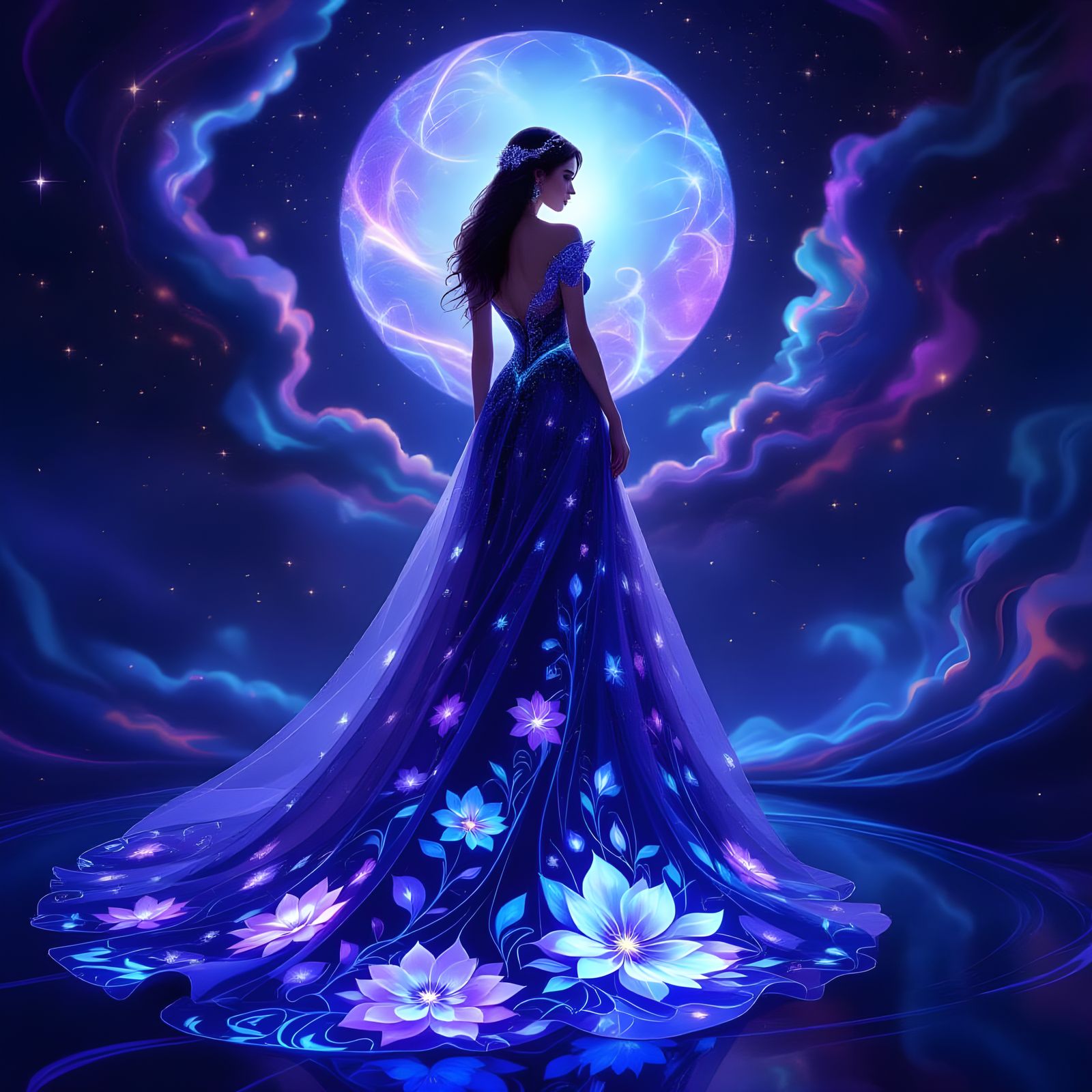 Amethyst Luminous Gown