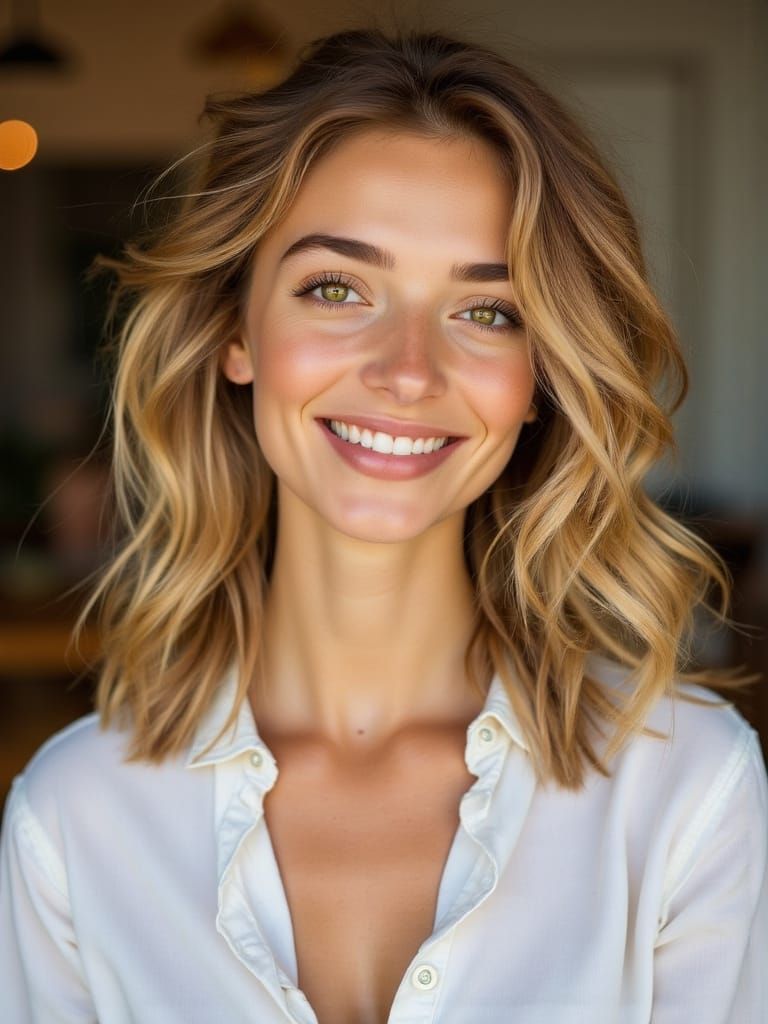 Photorealistic Portrait of a Vibrant Young Woman