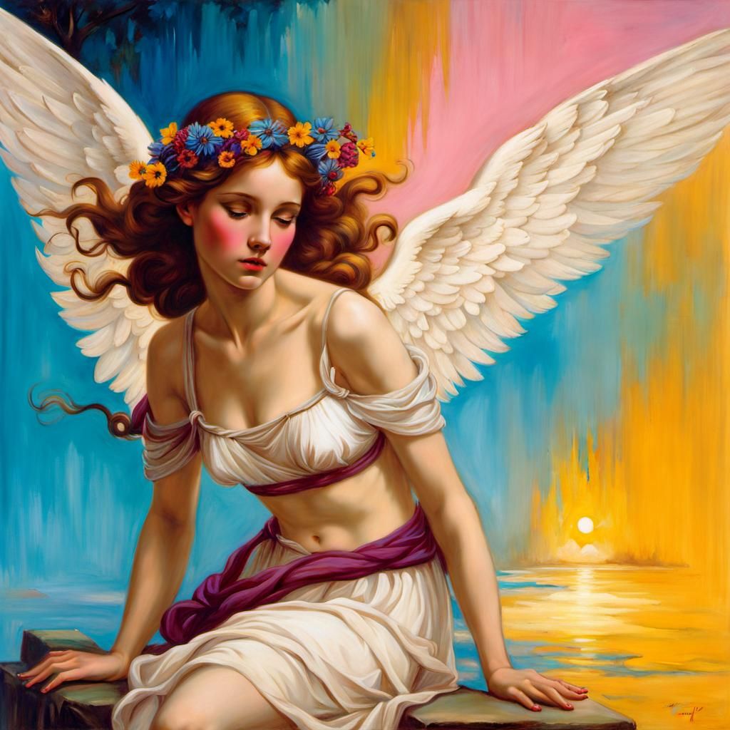Vibrant Angel in Classical Style