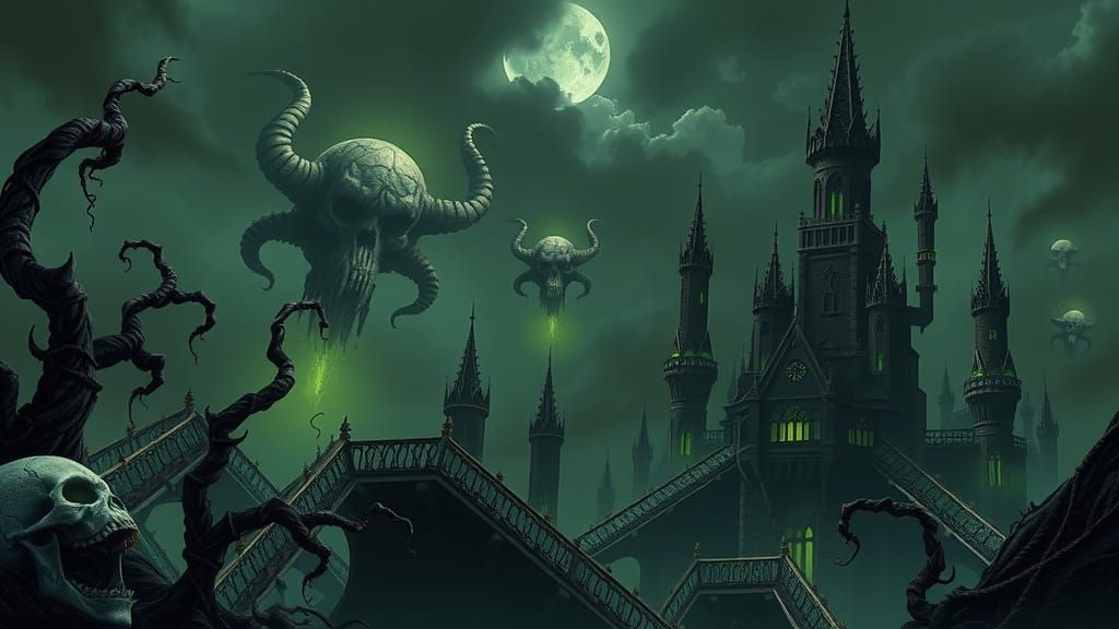 Dark Fantasy Realm in Ominous Splendor