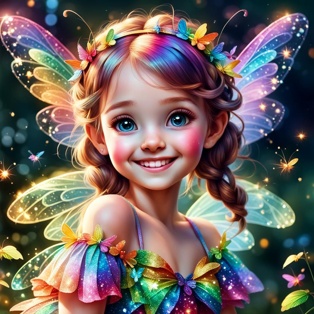 Rainbow Fairy in Enchanted Forest
