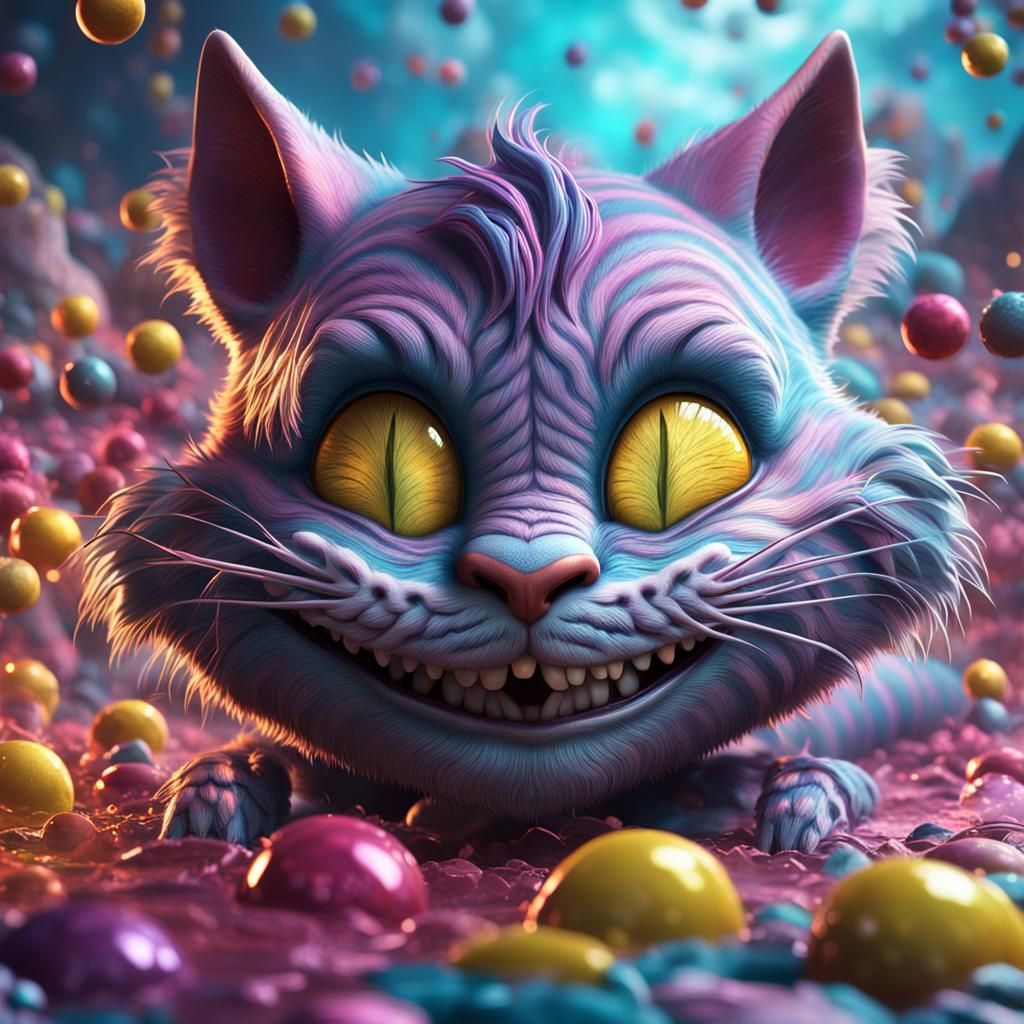 Intricately Detailed 3D Cheshire Cat