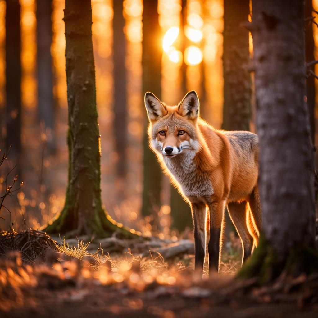 Fox Under Sunset: Wildlife Photography in Golden Hour