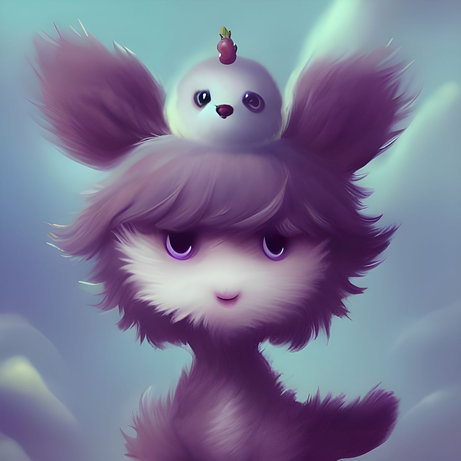 Adorable Cartoon Rhea in Surreal Style