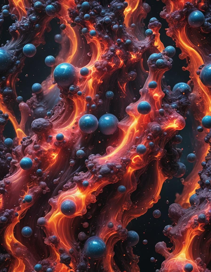 Nebula Lava Lamp: Hyperrealistic Fantasy Photography