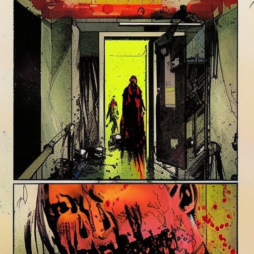 Zombies in Hospital, Sienkiewicz Comic Style