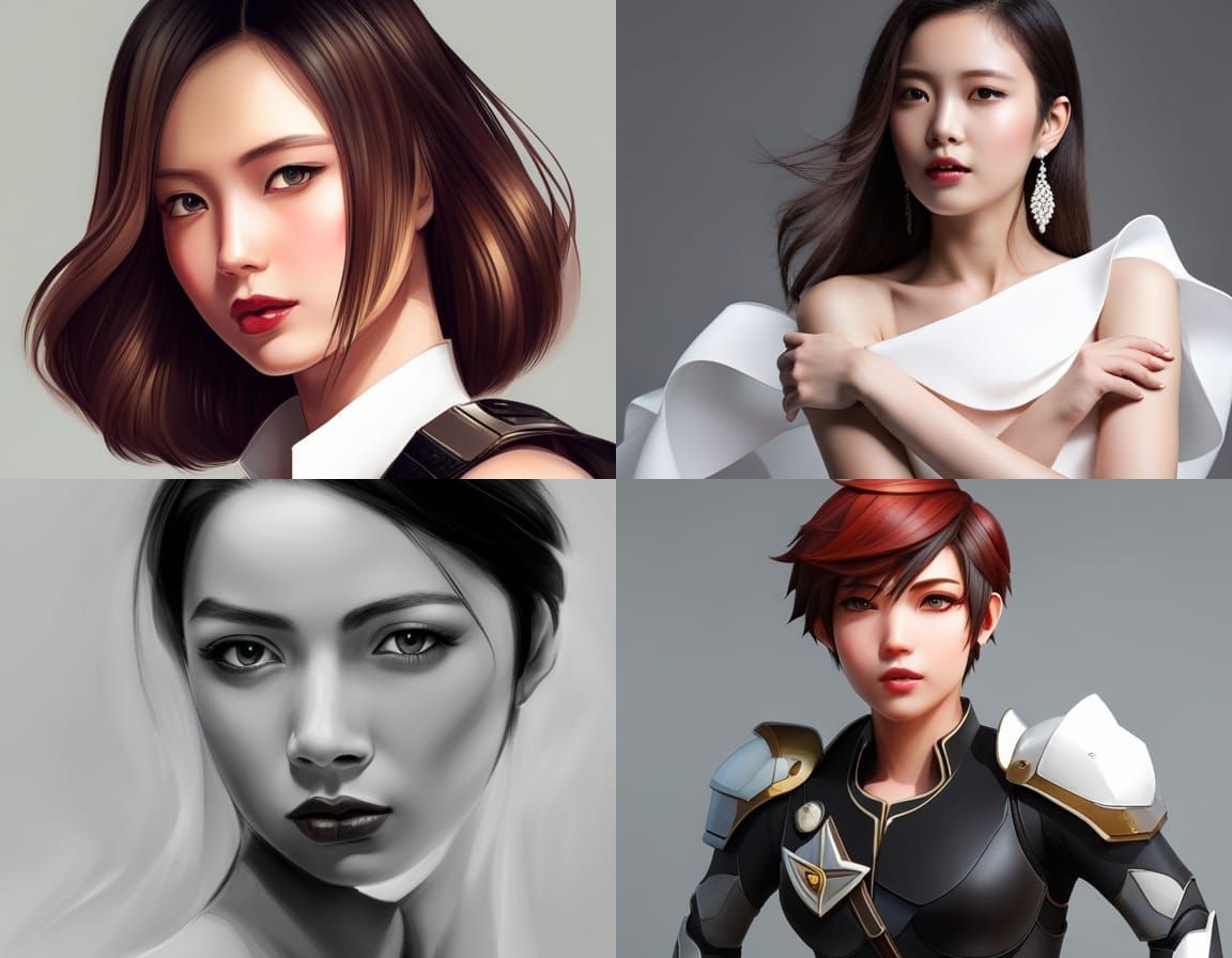 Dynamic Woman in Graphic Novel Style